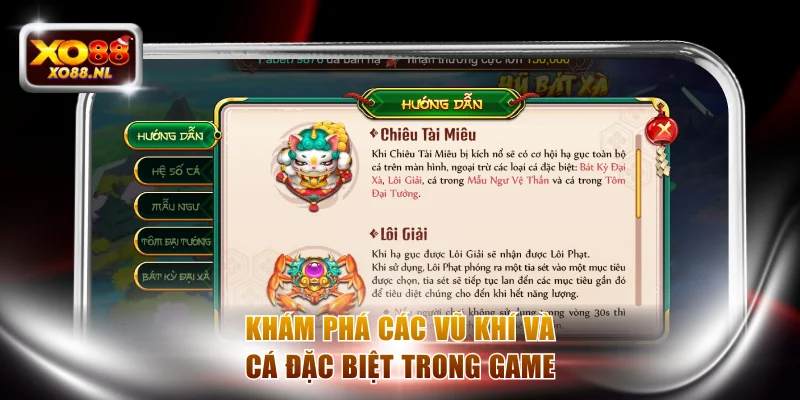 Khám phá các vũ khí và cá đặc biệt trong Bách Quỷ Dạ Hành